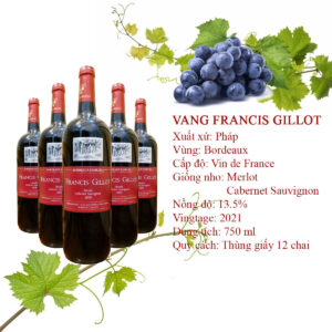 Rượu vang pháp francis gillot